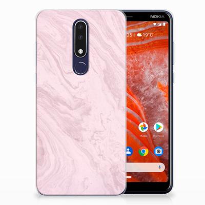 Nokia 3.1 Plus TPU Siliconen Hoesje Marble Pink - Origineel Cadeau Vriendin Nokia 3.1 Plus TPU Siliconen Hoesje Marble Pink - Origineel Cadeau Vriendin