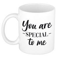 You are special to me cadeau mok / beker wit voor Valentijnsdag 300 ml - thumbnail