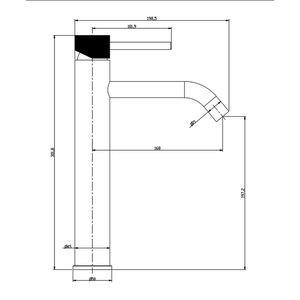 Wastafelmengkraan Aquasplash Ridged XL Chroom Aquasplash