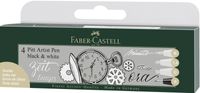 Faber Castell FC-167151 Tekenstift Faber-Castell Set Pitt Artist Pen Zwart En Wit - thumbnail