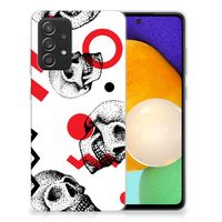 Silicone Back Case Samsung Galaxy A52 (5G/4G) Skull Red - thumbnail