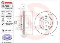 Remschijf BREMBO, Remschijftype: Binnen geventileerd, u.a. für Suzuki, Fiat