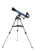 Celestron 22401 Inspire 70AZ Refractortelescoop met ingebouwde smartphone-adapter - met twee oculairs, 90° rechtopstaande beelddiagonaal, in hoogte verstelbaar statief en accessoirehouder, Blauw