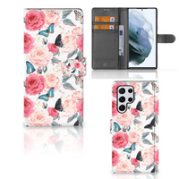 Samsung Galaxy S22 Ultra Hoesje Butterfly Roses