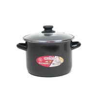 Rvs kookpan/soeppan met glazen deksel 20 cm 3 liter