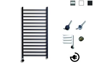 Sanicare Qubic elektrische radiator met thermostaat 125x60cm zwart