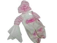 Berjuan babypopkleding Llorón meisjes textiel wit/roze