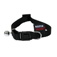 Halsband voor kat nylon uni zwart 11 MMX20-30 CM