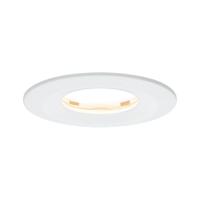 Paulmann 93881 inbouwarmatuur LED Coin platte inbouwspots Slanke plafondspot rond 6,8W wit inbouwlamp, dimbaar, IP65 beschermd tegen waterstralen, Wit mat