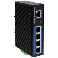 LogiLink NS202P - Industriële Gigabit Ethernet Switch, 5-poorts 10/100/1000 Mbps, met PoE (Power Over Ethernet)
