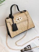 Toevlucht Stijl Metaal Keten gevlochten Schouder Tas Crossbody Tas