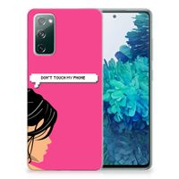 Samsung Galaxy S20 FE Silicone-hoesje Woman Don't Touch My Phone - thumbnail