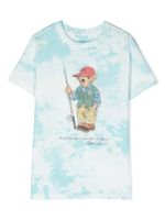 Ralph Lauren Kids t-shirt tie dye à logo imprimé - Bleu - thumbnail