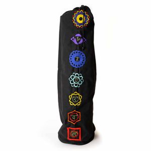 Katoenen Yogatas 7 Chakra's met Trekkoord