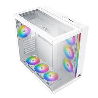 Kast+Midden+Toren+E-ATX+Xigmatek+Aqua+Ultra+RGB+met+panelen+glas-%C3%A9s+%28Wit%29
