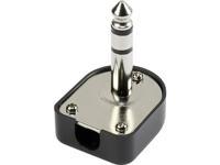 TRU COMPONENTS 595208 Jackplug 6.35 mm Stekker, haaks Aantal polen: 3 Stereo Zwart 1 stuk(s)