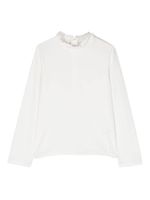 Chloé Kids blouse à col volanté - Blanc