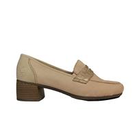 Rieker 41662-62 | Ginger/Perle | Womens Heeled Slip On Loafers 40 Ginger/Perle