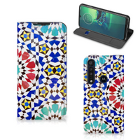 Motorola G8 Plus Standcase Mozaïek - thumbnail