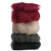 Glückskäfer gekaarde wol 50 gram 5 stuks zwart