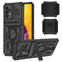 Samsung Galaxy A52 5G, Galaxy A52s Hybrid Case met Polsband - Zwart - thumbnail