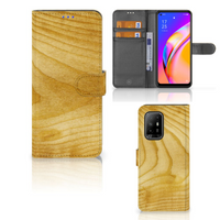 OPPO Reno5 Z | A94 5G Book Style Case Licht Hout - thumbnail