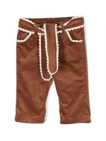 Chloé Kids pantalon chino à bords festonnés - Marron