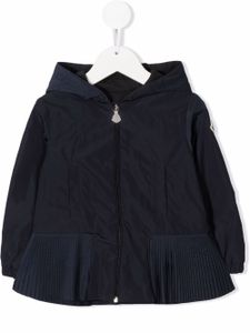 Moncler Enfant veste à ourlet plissé - Bleu