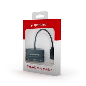 Gembird UHB-CR3-02 geheugenkaartlezer USB 3.2 Gen 1 (3.1 Gen 1) Type-C Zwart