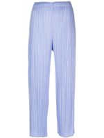 Pleats Please Issey Miyake pantalon plissé à taille haute - Bleu