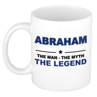 Naam cadeau mok/ beker Abraham The man, The myth the legend 300 ml   -