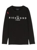 John Richmond Junior t-shirt à logo brodé - Noir