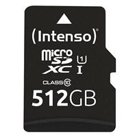 512GB Intenso compatible Premium MicroSDXC 45MB/s +Adapter