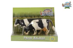 Kids Globe Farming Koe staand 1:32 (2x) zwart