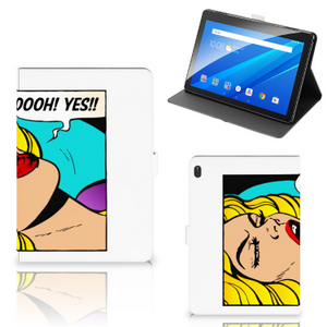 Lenovo Tab E10 Tablet Hoes met standaard Popart Oh Yes