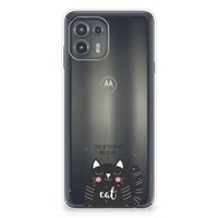 Motorola Edge 20 Lite Telefoonhoesje met Naam Cat Good Day - thumbnail