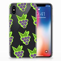 Apple iPhone X | Xs Siliconen Case Druiven - thumbnail