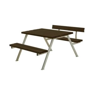 Picknicktafel Balkon Alpha Zwart 1 Rugleuning