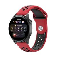By Qubix - Compatible met Garmin Forerunner 255 - Sport Edition - Rood + zwart - Compatible Garmin bandje - Bandbreedte: 22mm