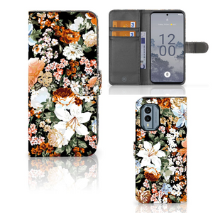 Hoesje voor Nokia X30 Dark Flowers