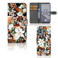 Hoesje voor Nokia X30 Dark Flowers - thumbnail