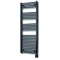 Elektrische Design Radiator Sanicare Plug & Play 172x45 cm Mat Zwart 596 Watt Met Zwarte Thermostaat En Bluetooth Links Sanicare