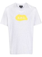 A.P.C. t-shirt en coton à logo imprimé - Gris