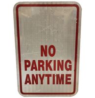 No Parking Anytime Metalen Straatbord - Origineel - 46 x 32 cm - thumbnail