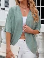 Shawl Collar Casual Plain Loose Jacket