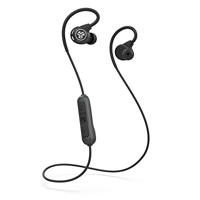 Jlab Audio Fit Sport 3 draadloze oordopjes, bluetooth oordopjes met flexibele oorhaakjes met geheugendraad, IP55 zweetbestendigheid, ruisisolatie en aangepast EQ3-geluid, zwart