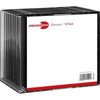 PRIMEON Slimcase Box voor 1 disc (10-pack), Black Tray, Retail