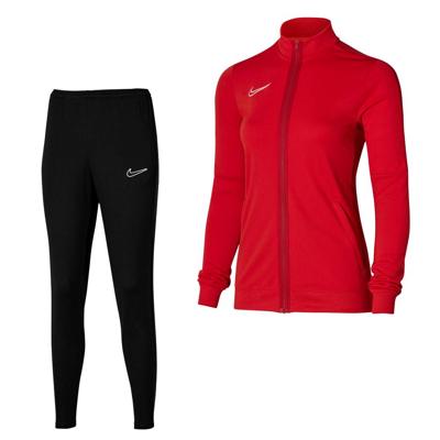 Nike Dri-FIT Academy 23 Full-Zip Trainingspak Dames Rood Wit Nike Dri-FIT Academy 23 Full-Zip Trainingspak Dames Rood Wit