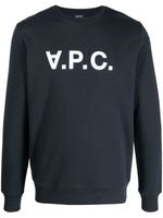 A.P.C. sweat à logo VPC imprimé - Bleu - thumbnail