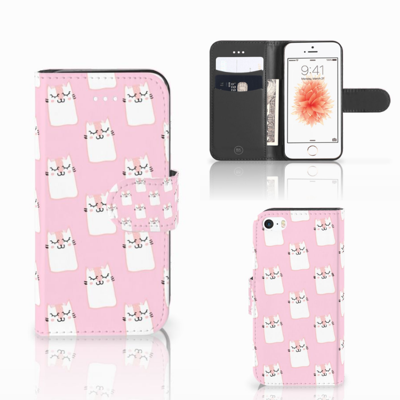 Apple iPhone 5 | 5s | SE Telefoonhoesje met Pasjes Sleeping Cats Apple iPhone 5 | 5s | SE Telefoonhoesje met Pasjes Sleeping Cats